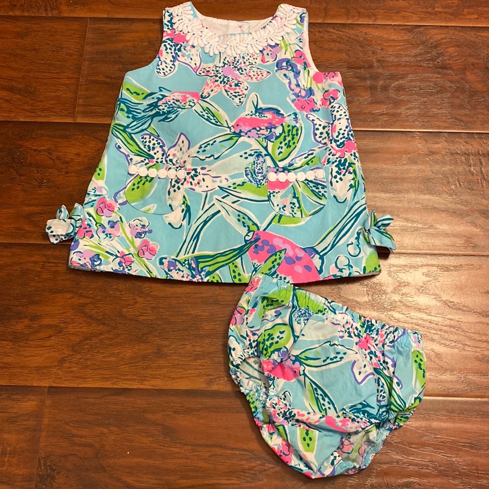Lilly Pulitzer Kids Matching Set - Blue and Pink